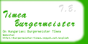 timea burgermeister business card